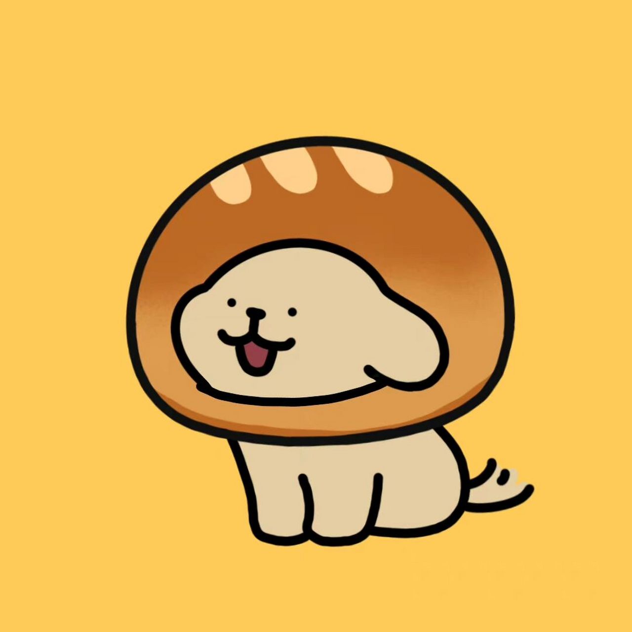 头像分享|线条小狗 面包修勾