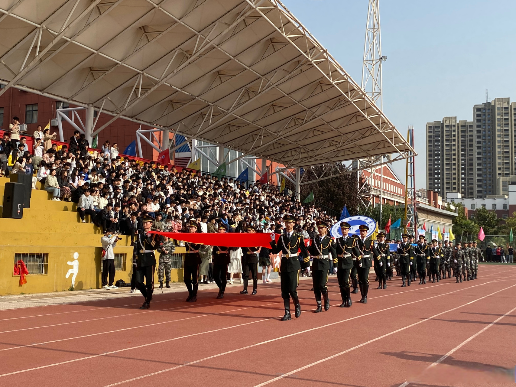 【商丘工学院2023(第26届)春季运动会】方阵一:国旗护卫队,他们个个