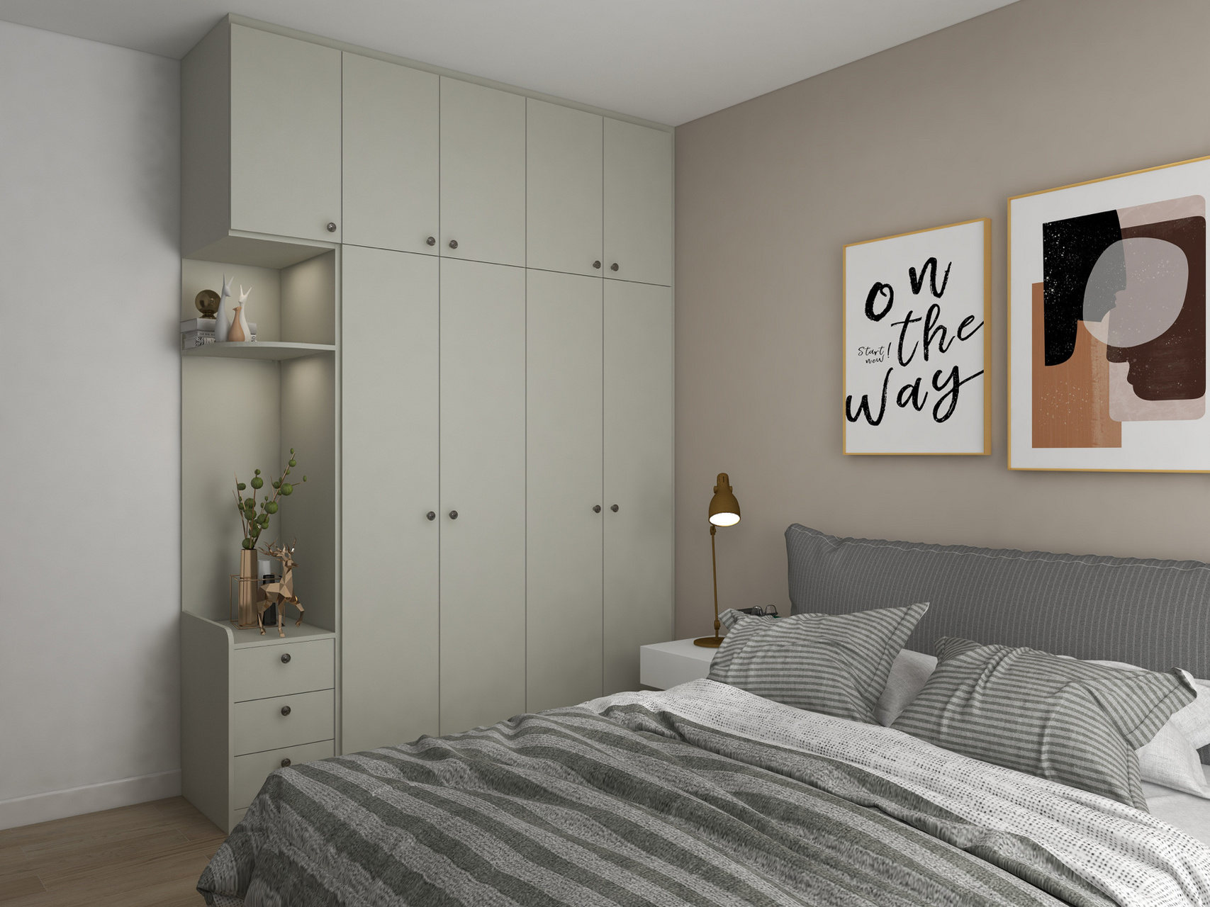 超级好看的衣柜搭配色子午灰05 一个漂亮的衣柜,或者是家里的大家具