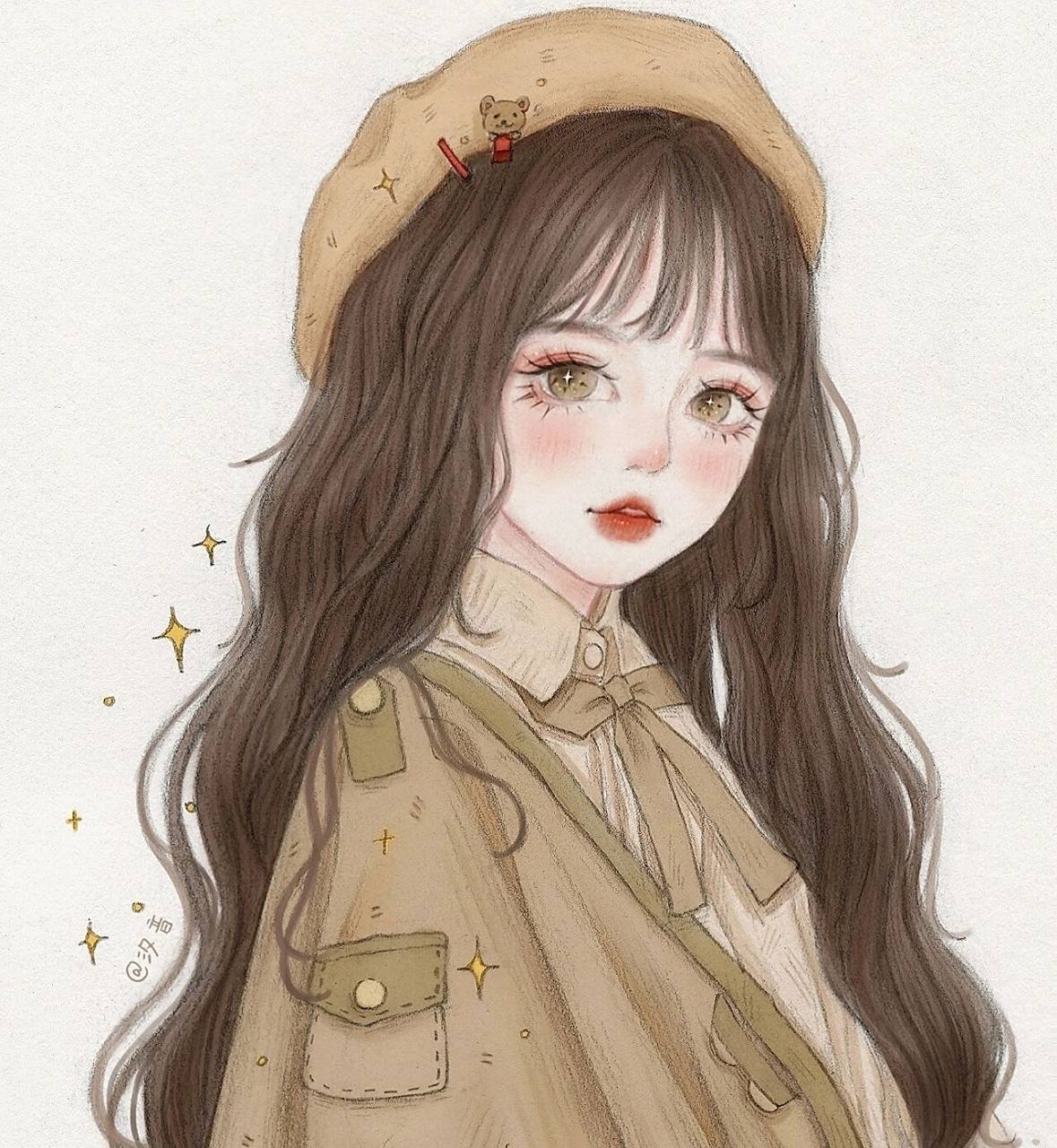 森系少女头像|画画打卡 绘画工具:ipad apple pencil91软件:pro