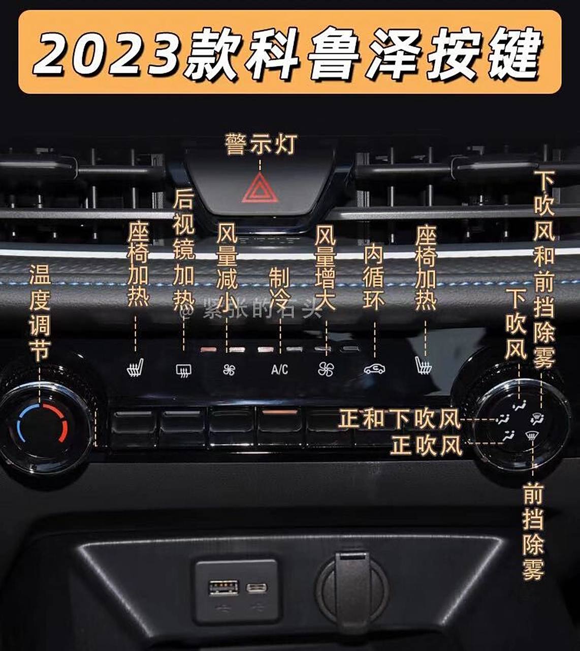 2023款雪佛兰科鲁泽按键说明图解来啦 2023款雪佛兰科鲁泽按键说明