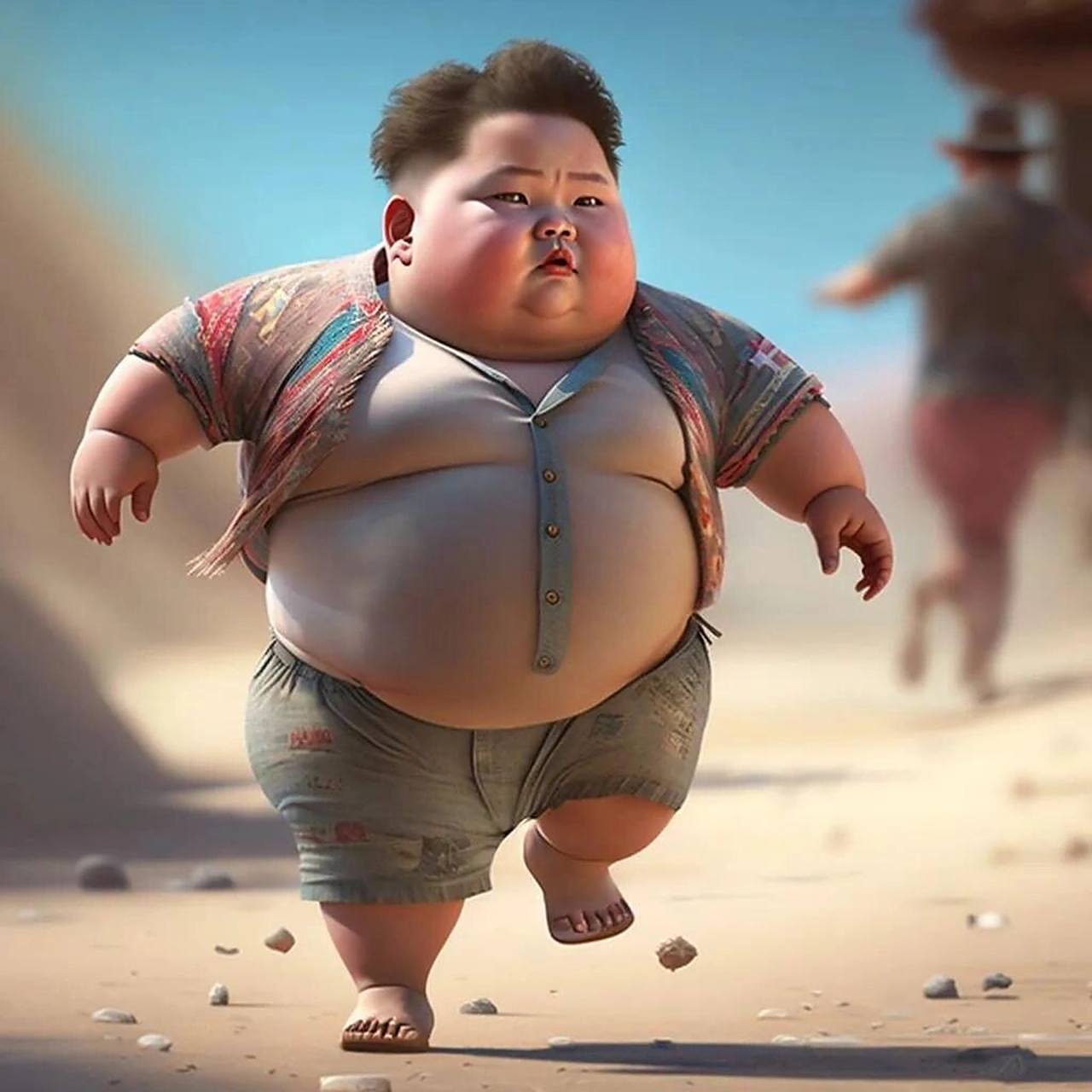 胖胖的男孩也可爱!