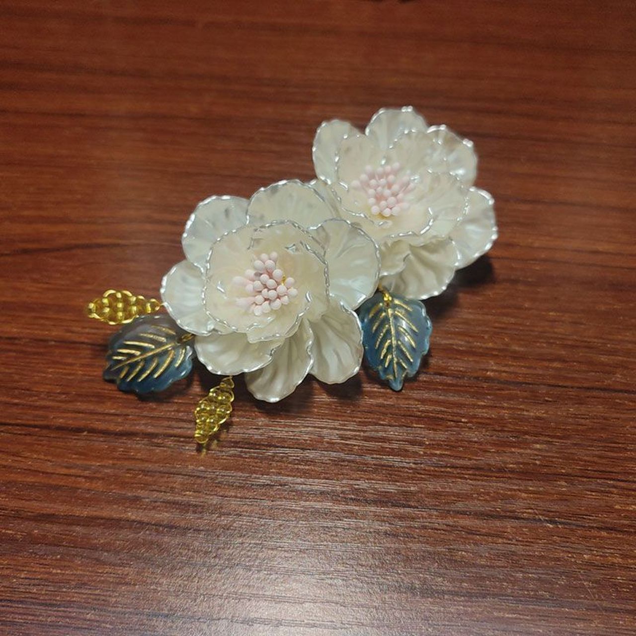 女琉璃发簪流苏发饰u簪小簪汉服旗袍发梳花枝!