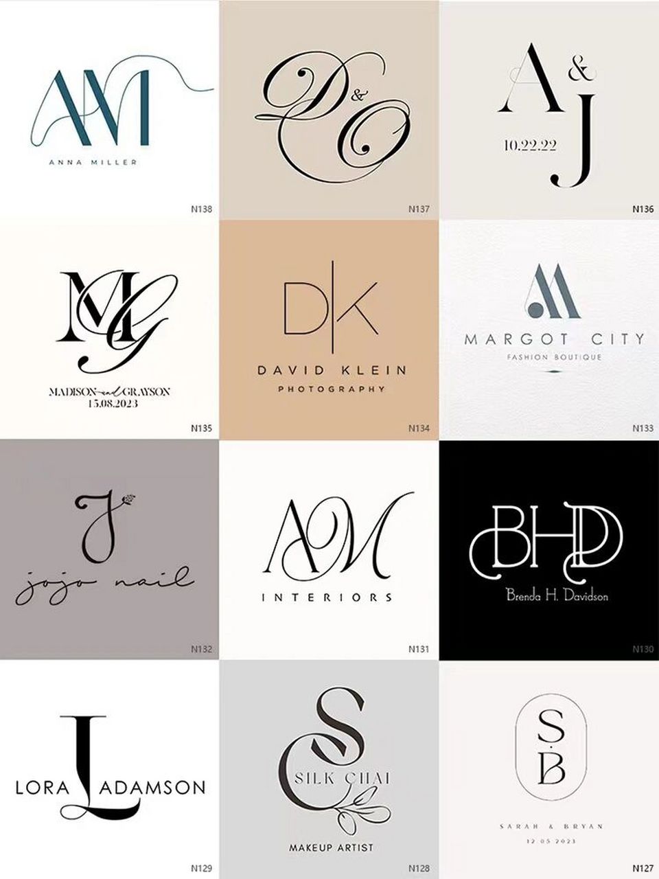 logo设计英文字母极简标志图标店铺门头招牌 