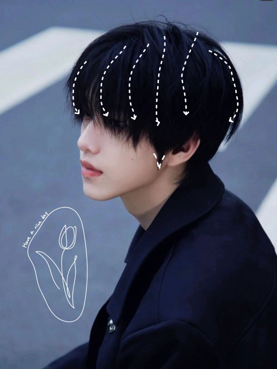 男生酷感日系狼尾鲻鱼头99 酷酷男神!