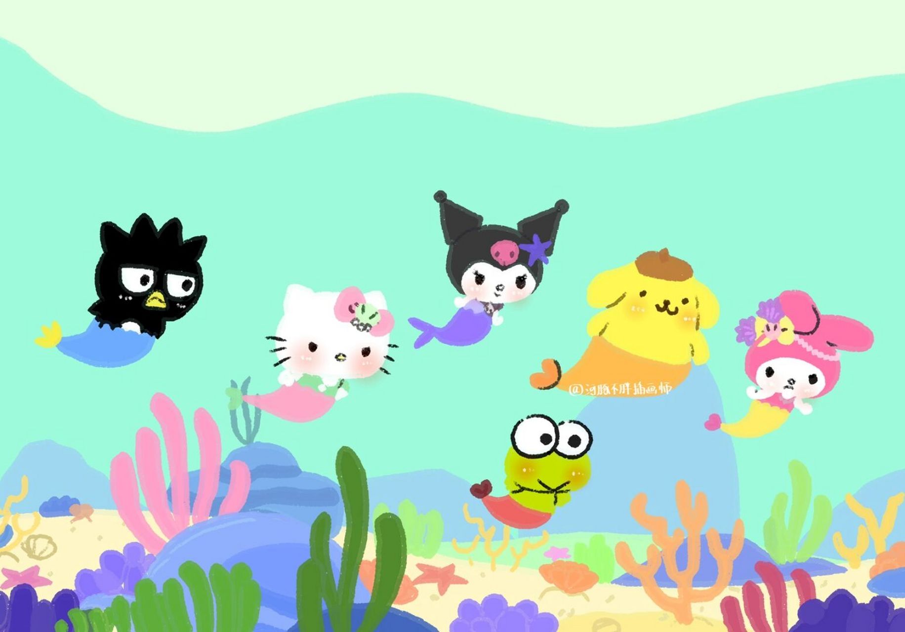 三丽鸥可爱ipad壁纸 画了一期三丽鸥的可爱ipad壁纸,希望你们会喜欢哦