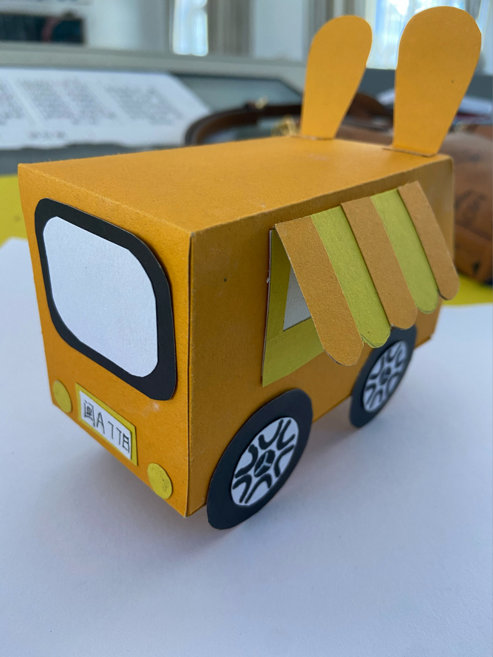 手工——卡纸(小汽车07) 课堂示范,手工小汽车纸模型