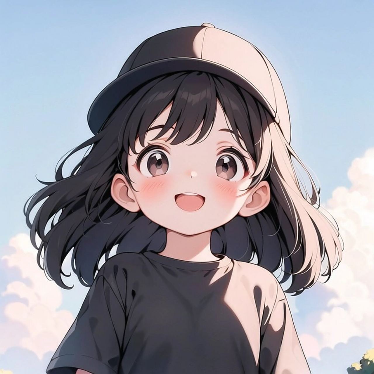 动漫女生头像|敲可爱的鸭舌帽女孩97