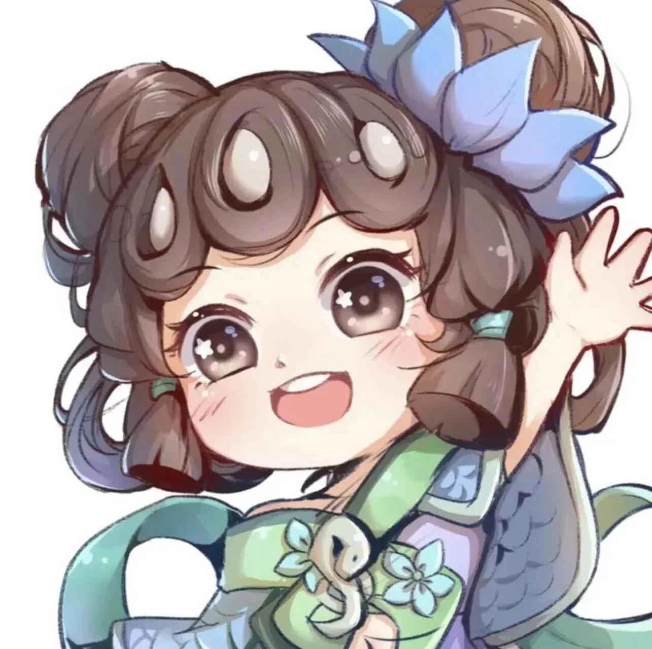 闺蜜头像|大乔小乔青蛇白蛇 "雨打荷叶咯!