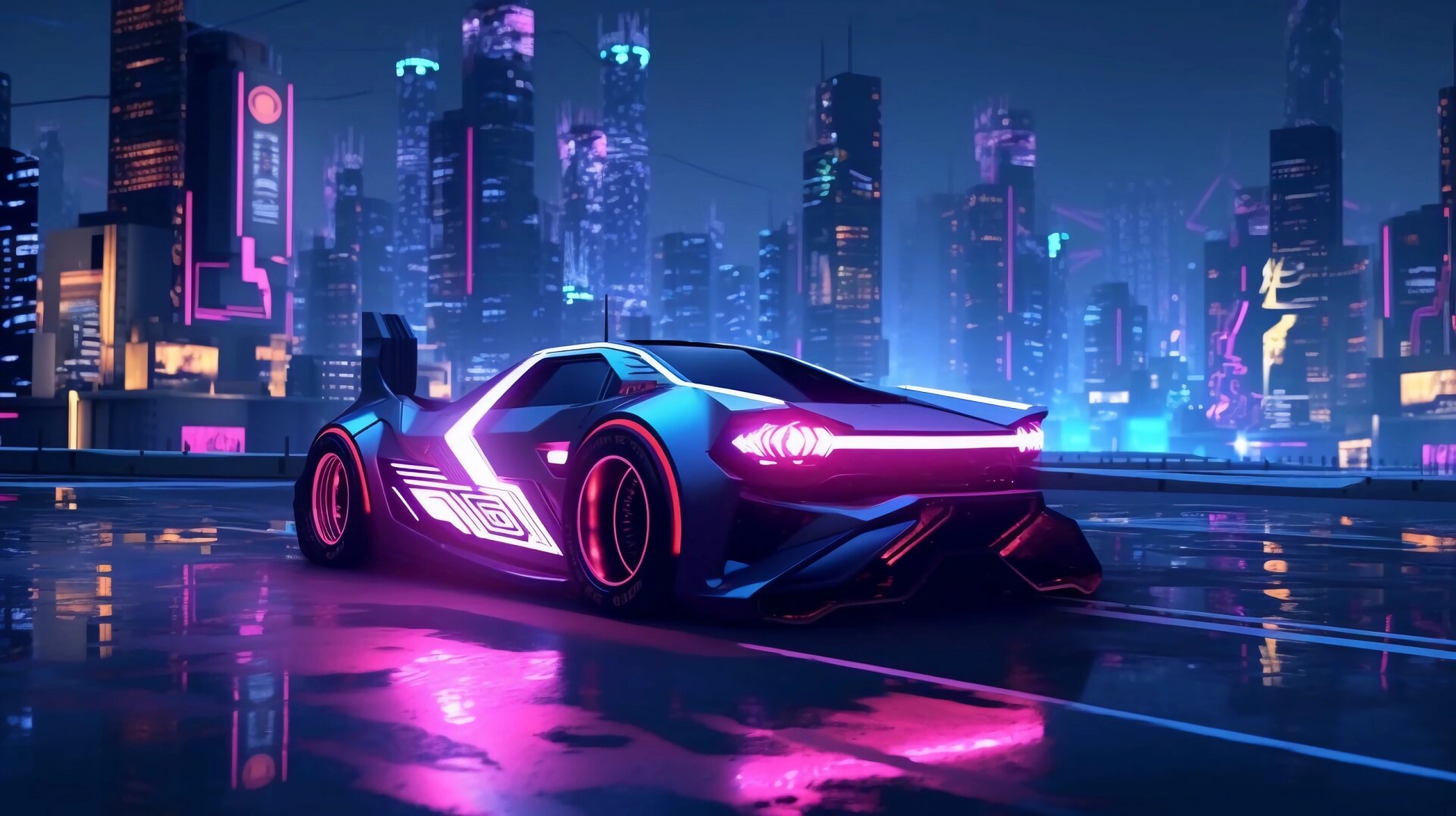 帅气90跑车电脑壁纸 #赛博朋克# #壁纸# #电脑壁纸