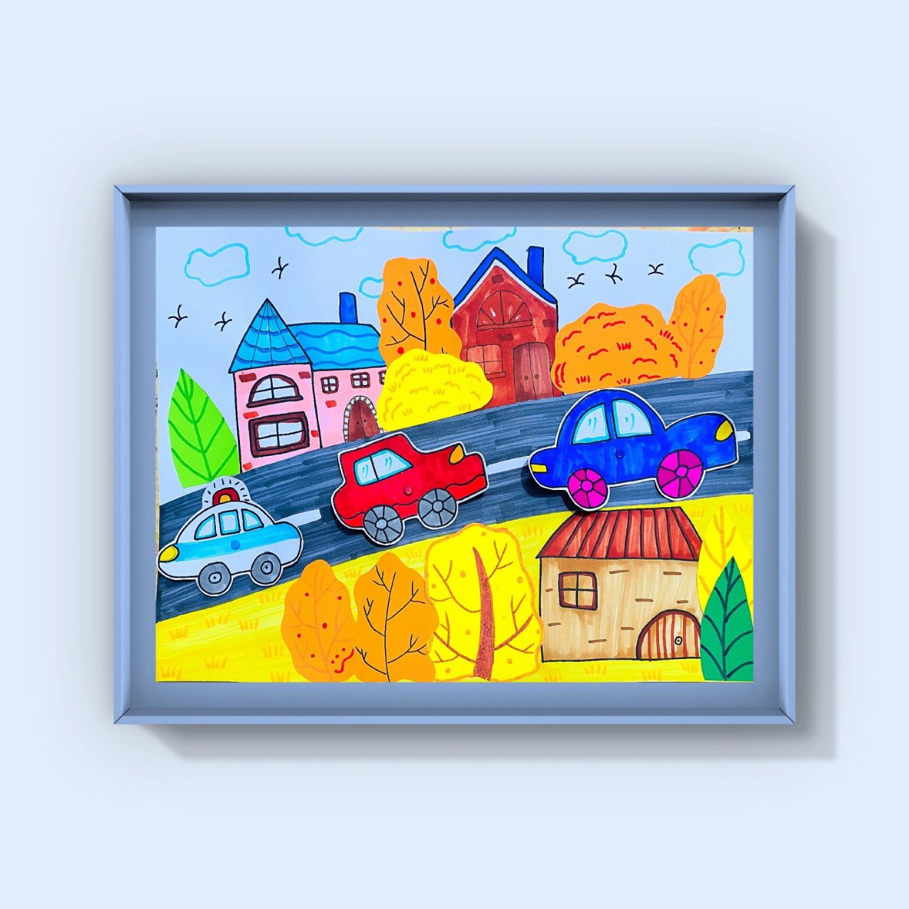 儿童创意画《去秋游》