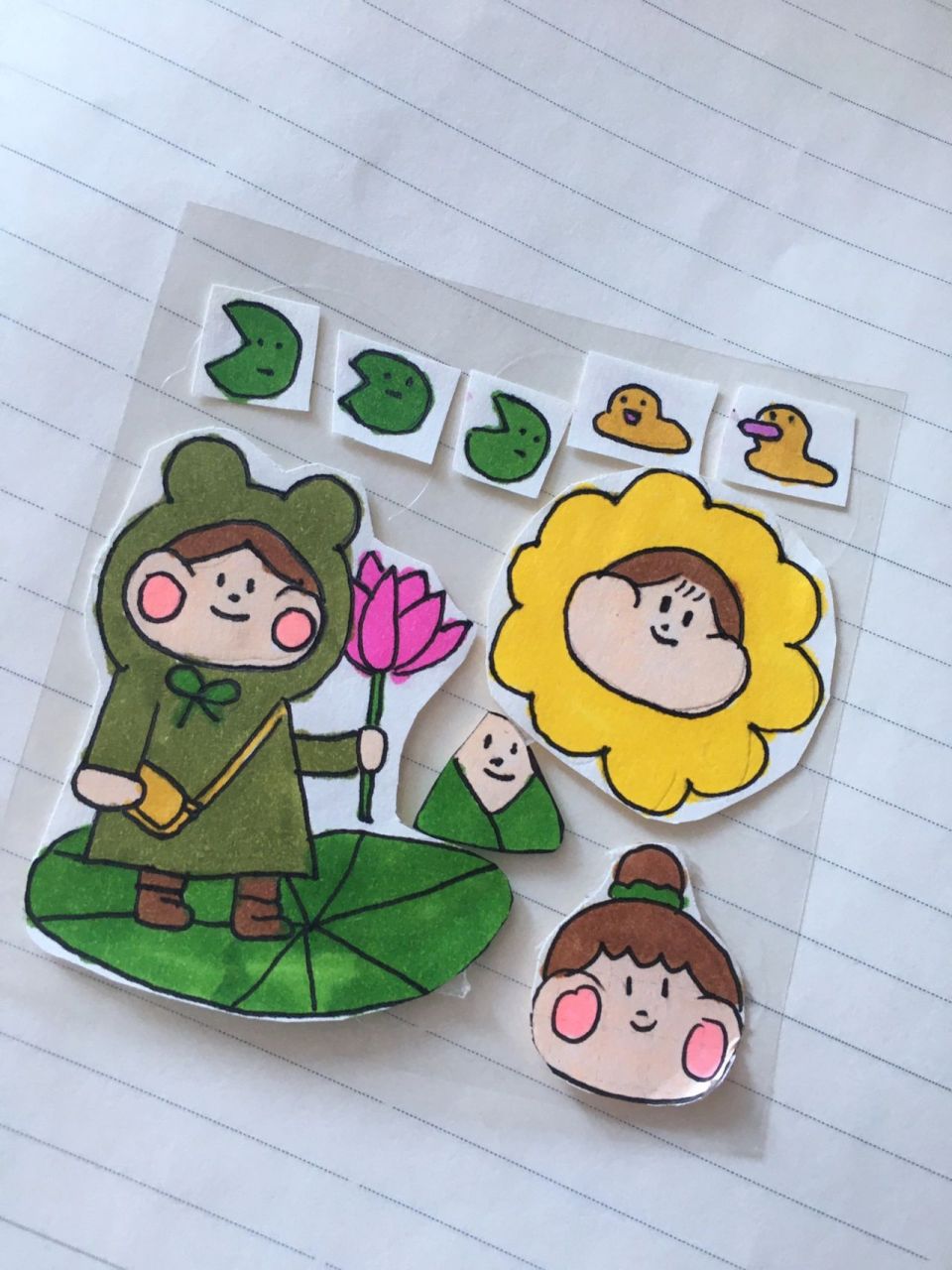 自制肉球贴纸(绿色系) 自制肉球贴纸(绿色系)