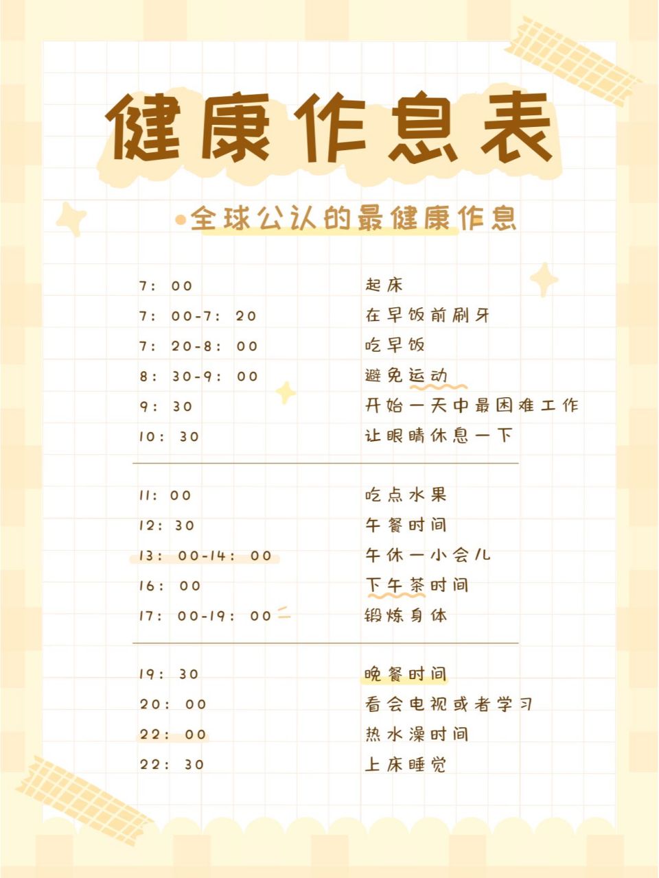 全球公认最健康的作息时间表74跟着做就对了 你每天几点钟睡觉,几点