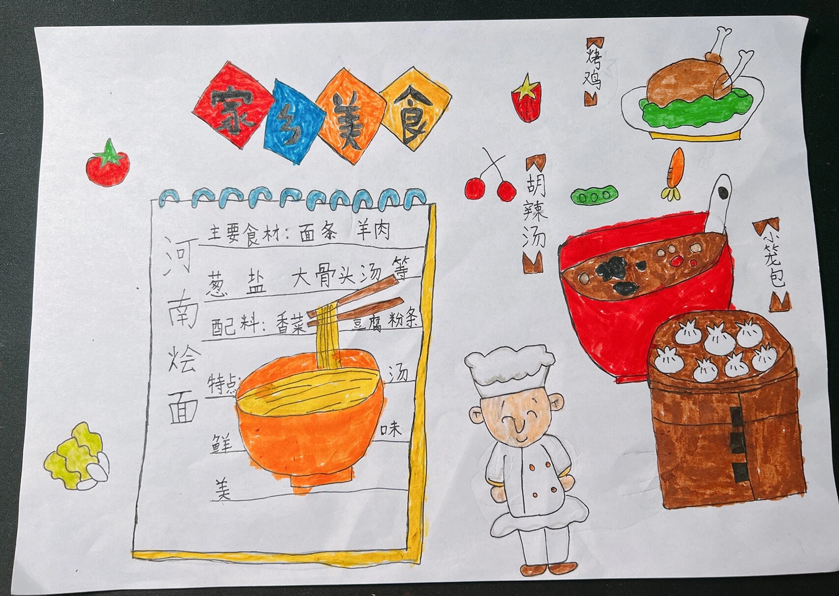 二年级手抄报家乡美食