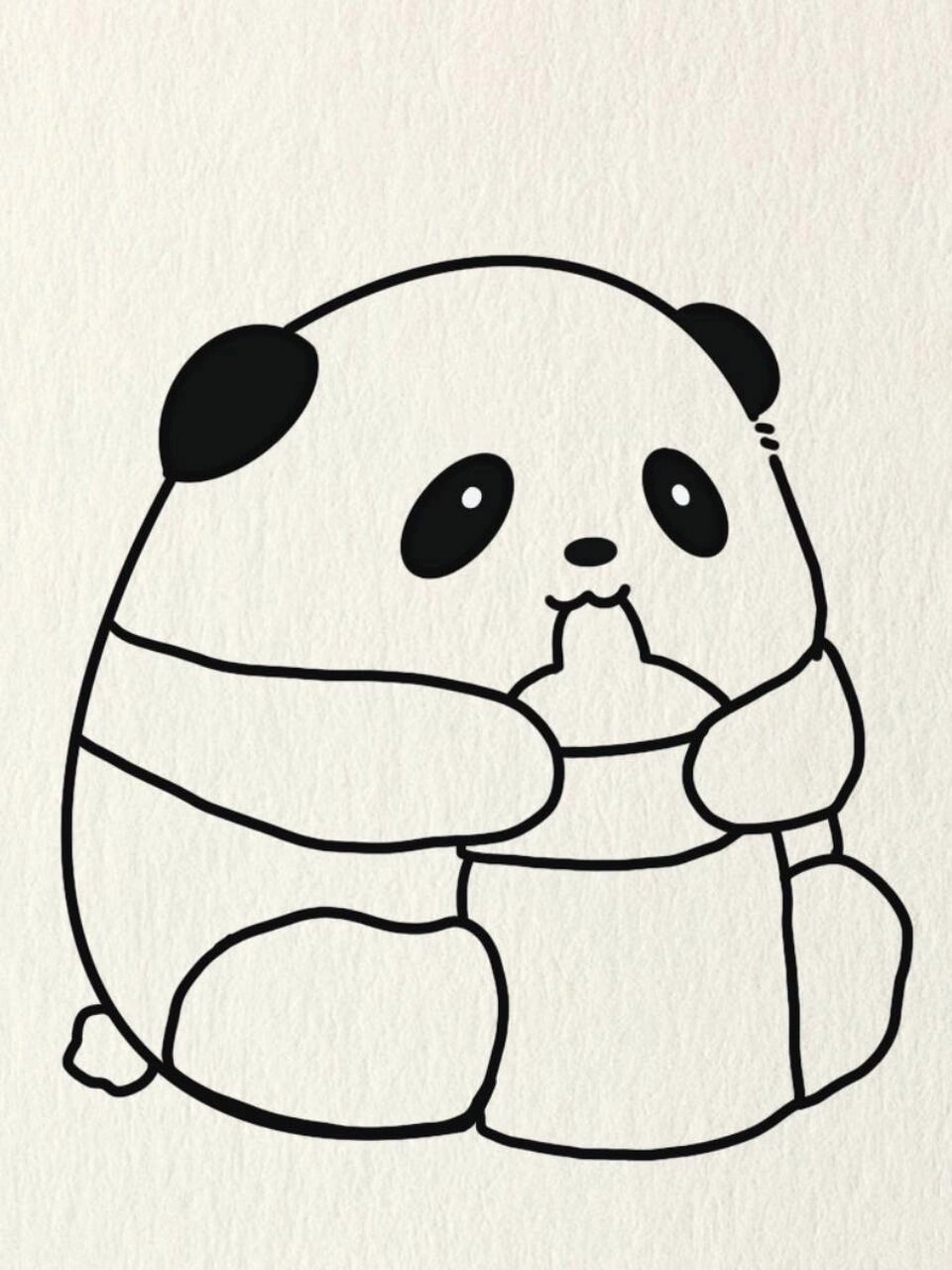可爱的小熊猫简笔画图片