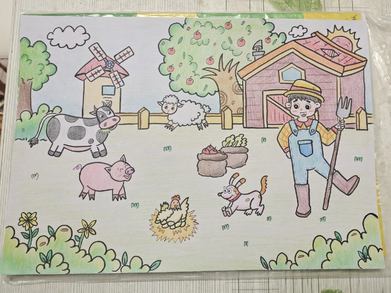 快乐的牧场 主题画