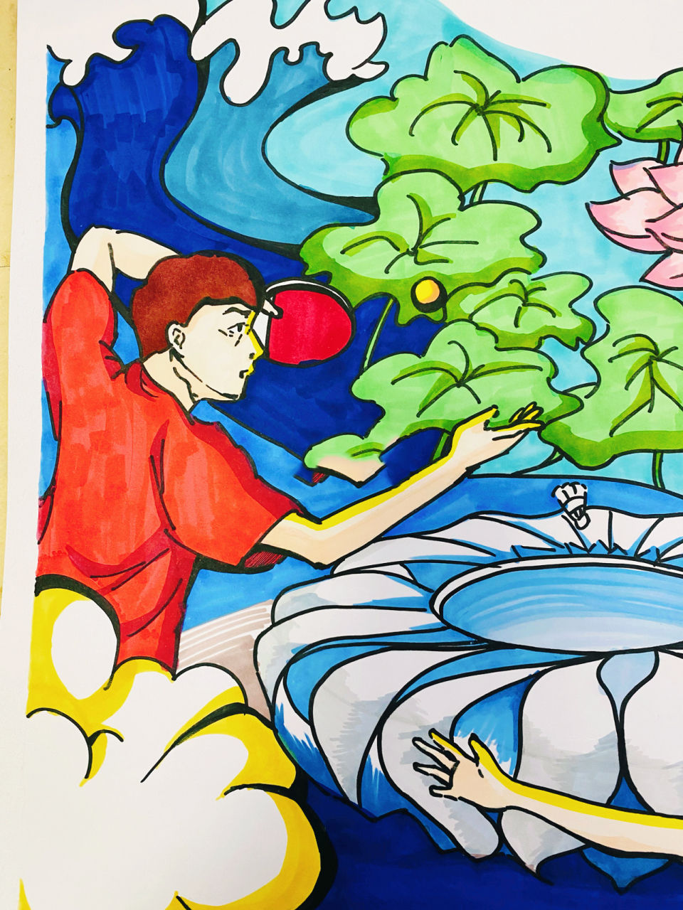 原创/杭州亚运会主题画/喜迎亚运/运动会8 97所画作品已参赛,请勿