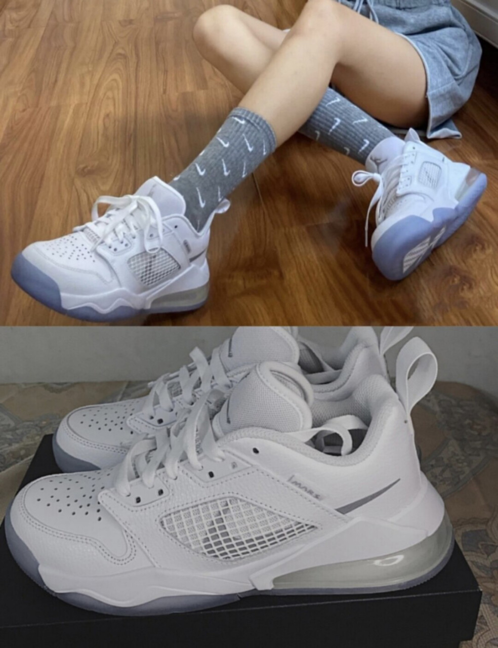 air jordan mars 270 low (gs) 白色 仙女必备平价 aj mars 270 休闲