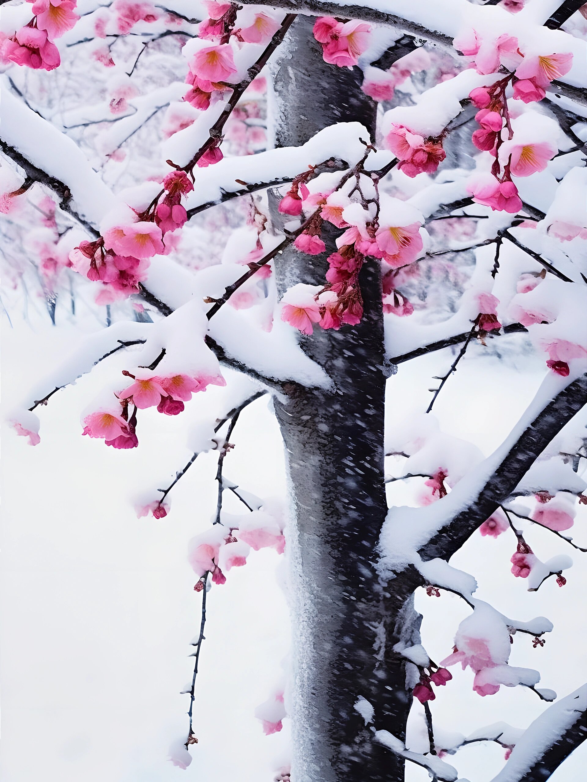 雪梅 梅花爱雪雪不知