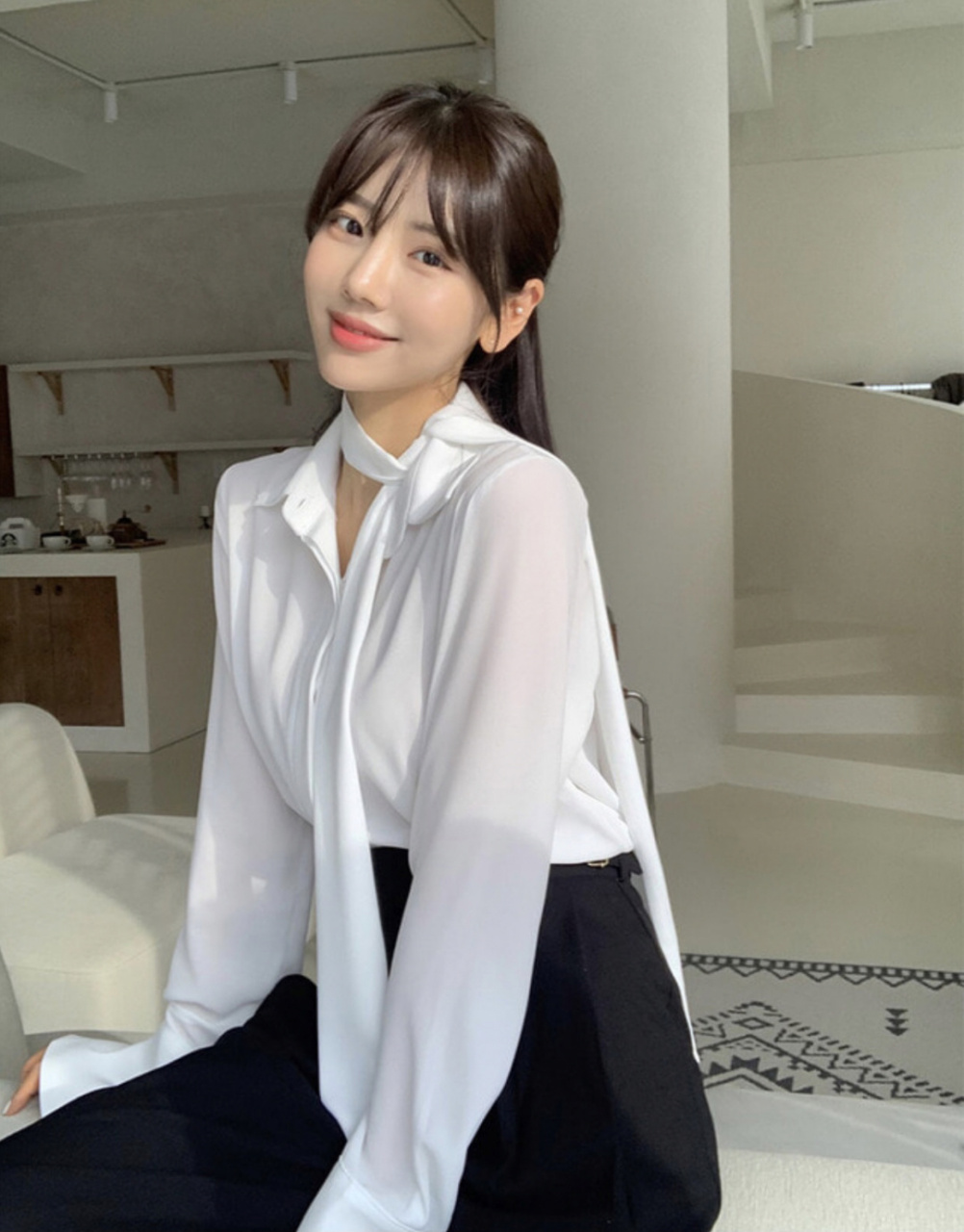 ootd:韩系ins风 甜美简约春季穿搭 9693韩国模特小姐姐日常穿搭