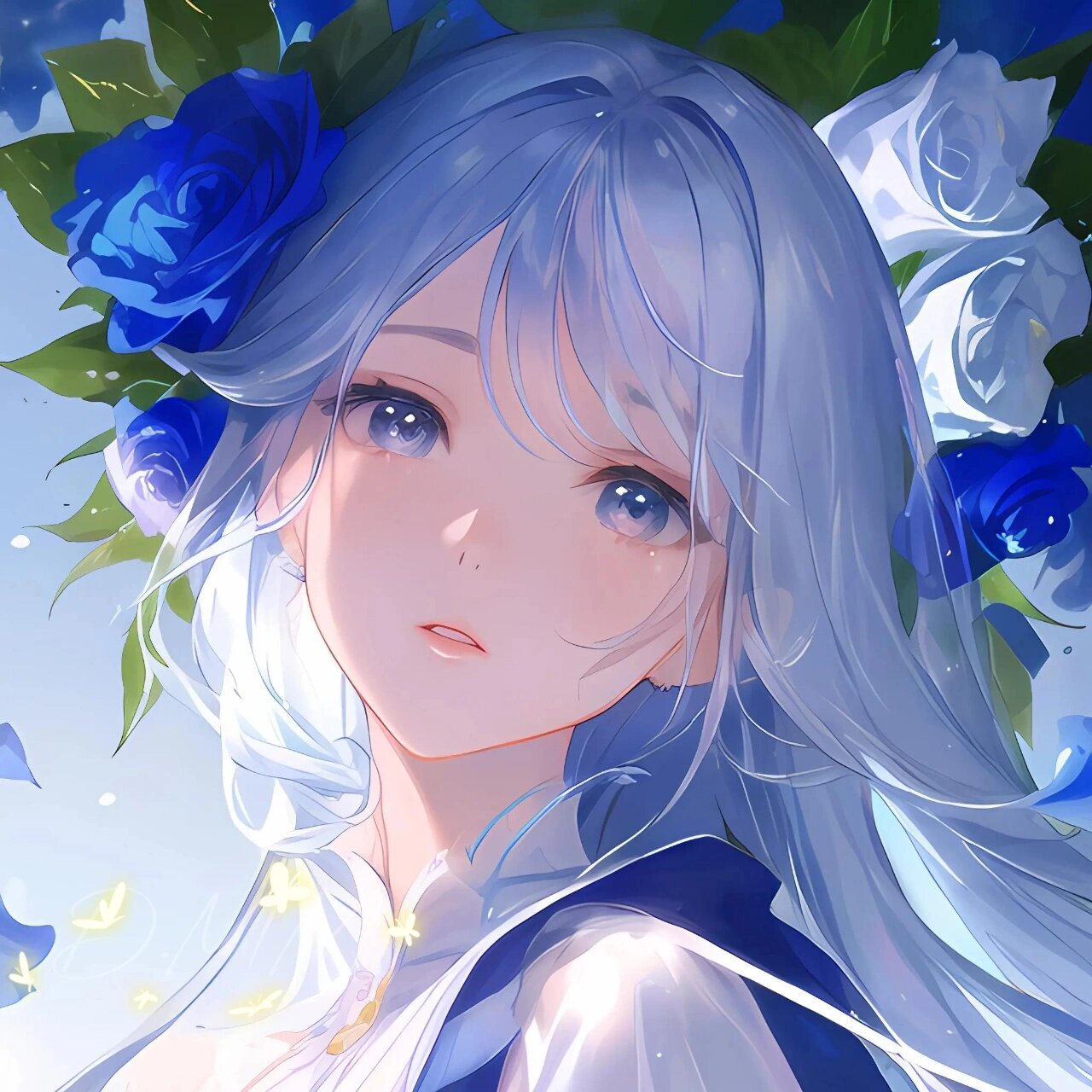 又美又飒的蓝玫瑰97二次元壁纸头像分享 欢迎留言
