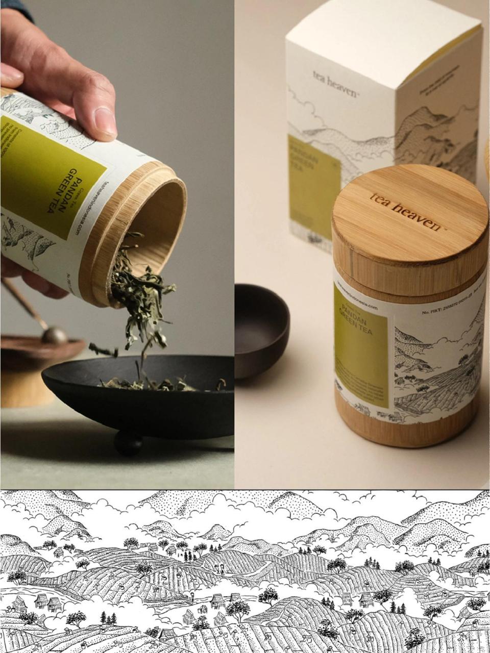 原生态绿色的创意包装设计 今天分享的这款茶叶品牌包装设计容器用