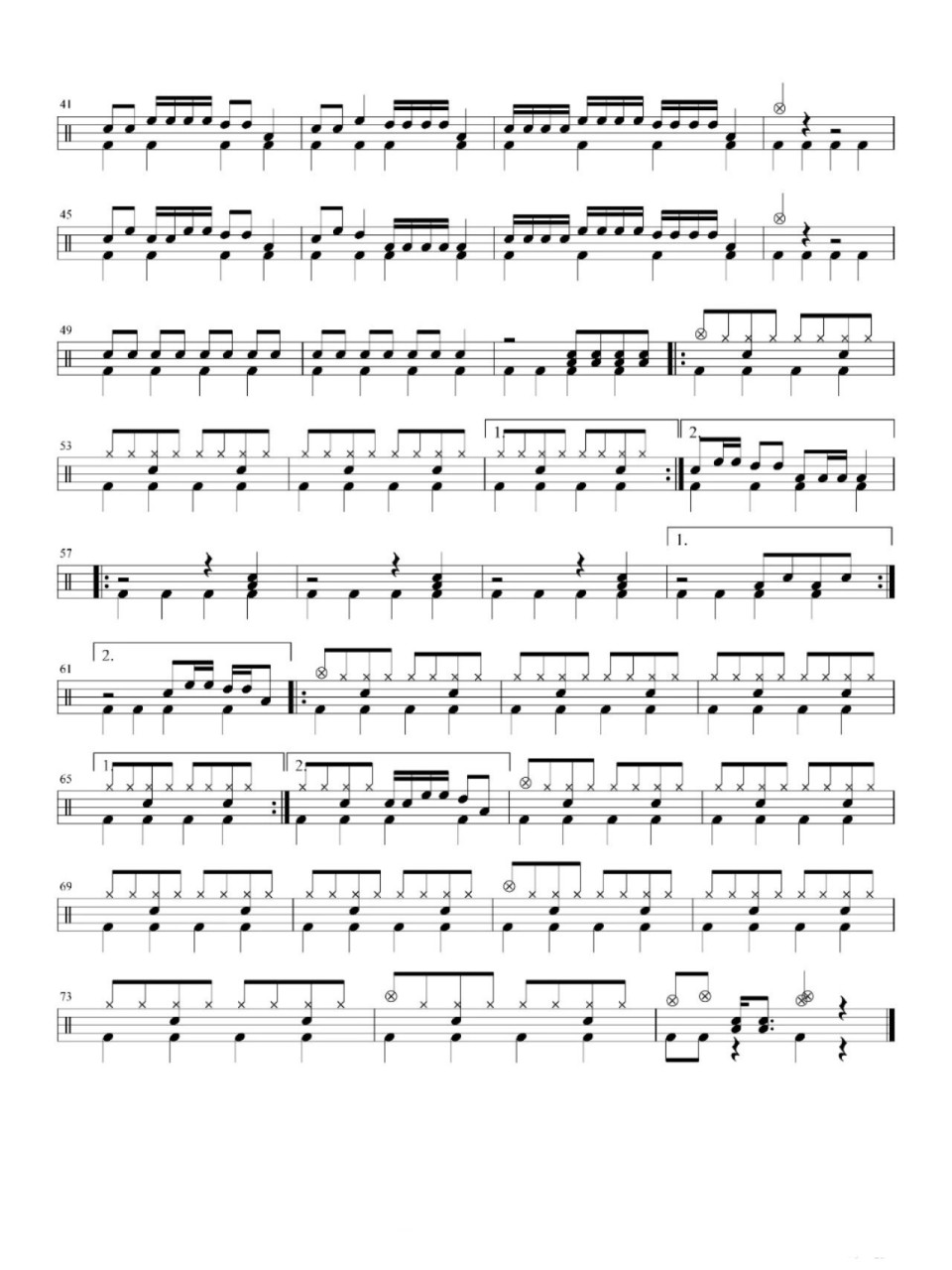 《鼓舞中国》原鼓谱 《鼓舞中国》原鼓谱