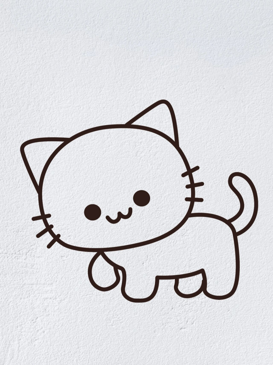 100种可爱简笔画猫图片