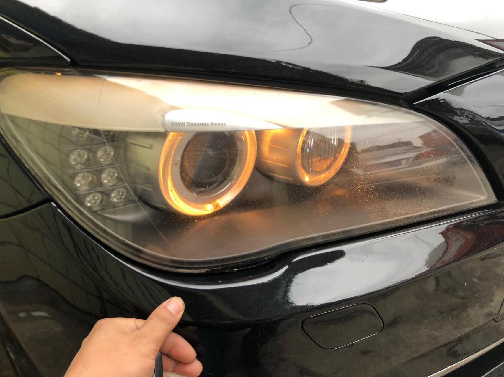 09-12宝马7系日行灯黄色天使眼改成白天使眼