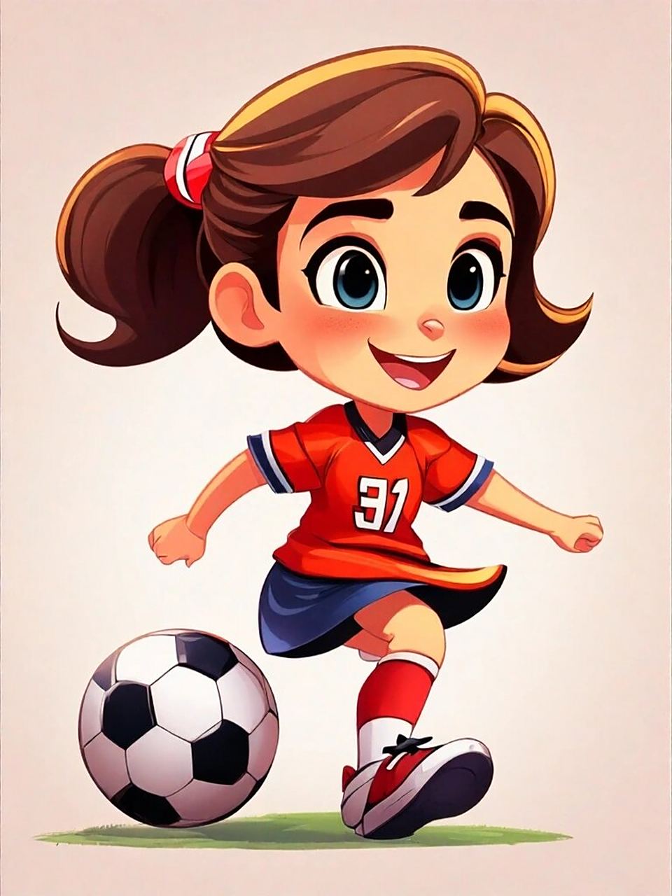 绘画素材 踢足球女孩【2】 漫画人物,插画人物,动漫人物临摹图片分享