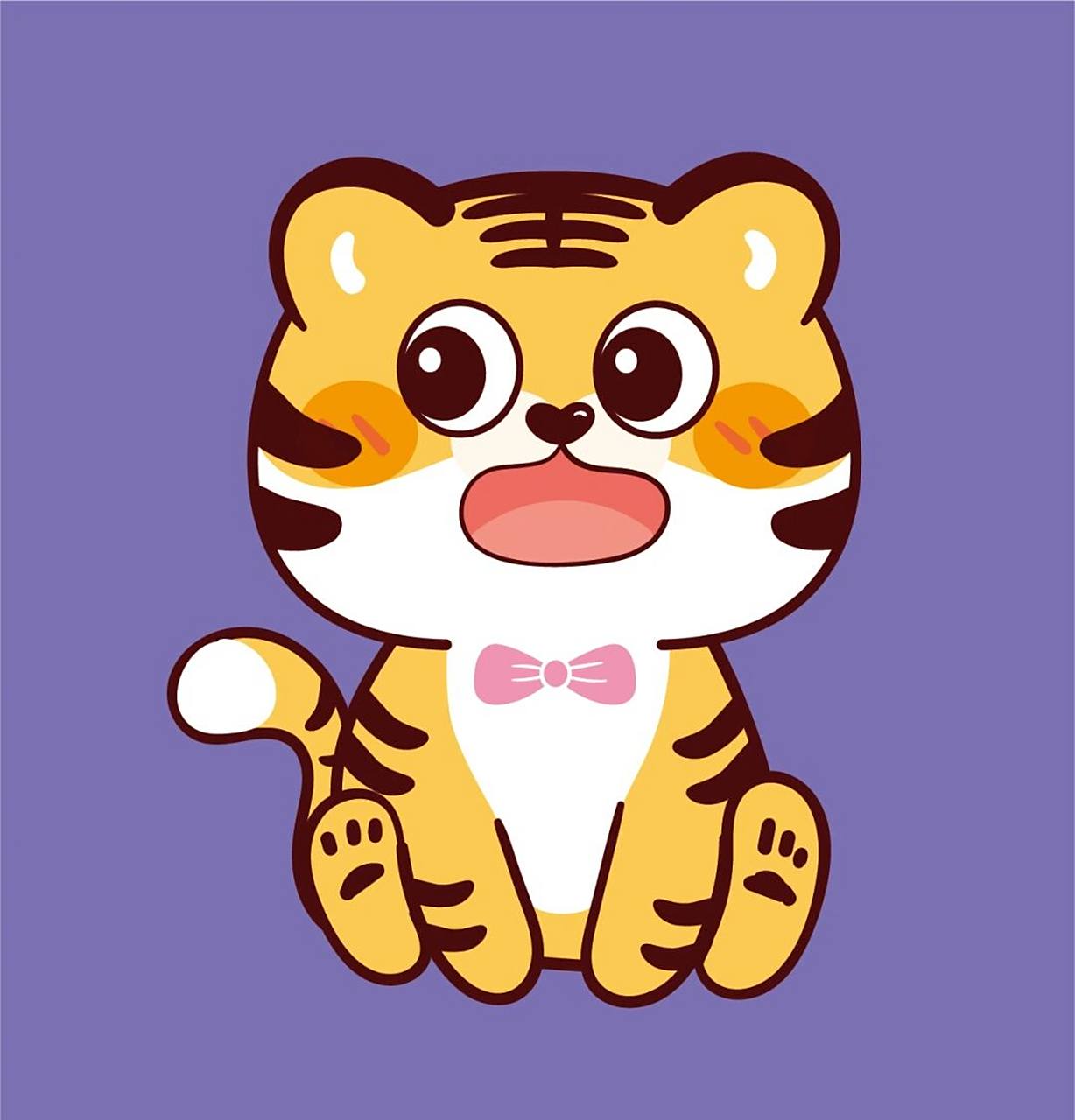 小老虎卡通 虎小宝——微信表情包可下载 可复制转发,欢迎直接截取