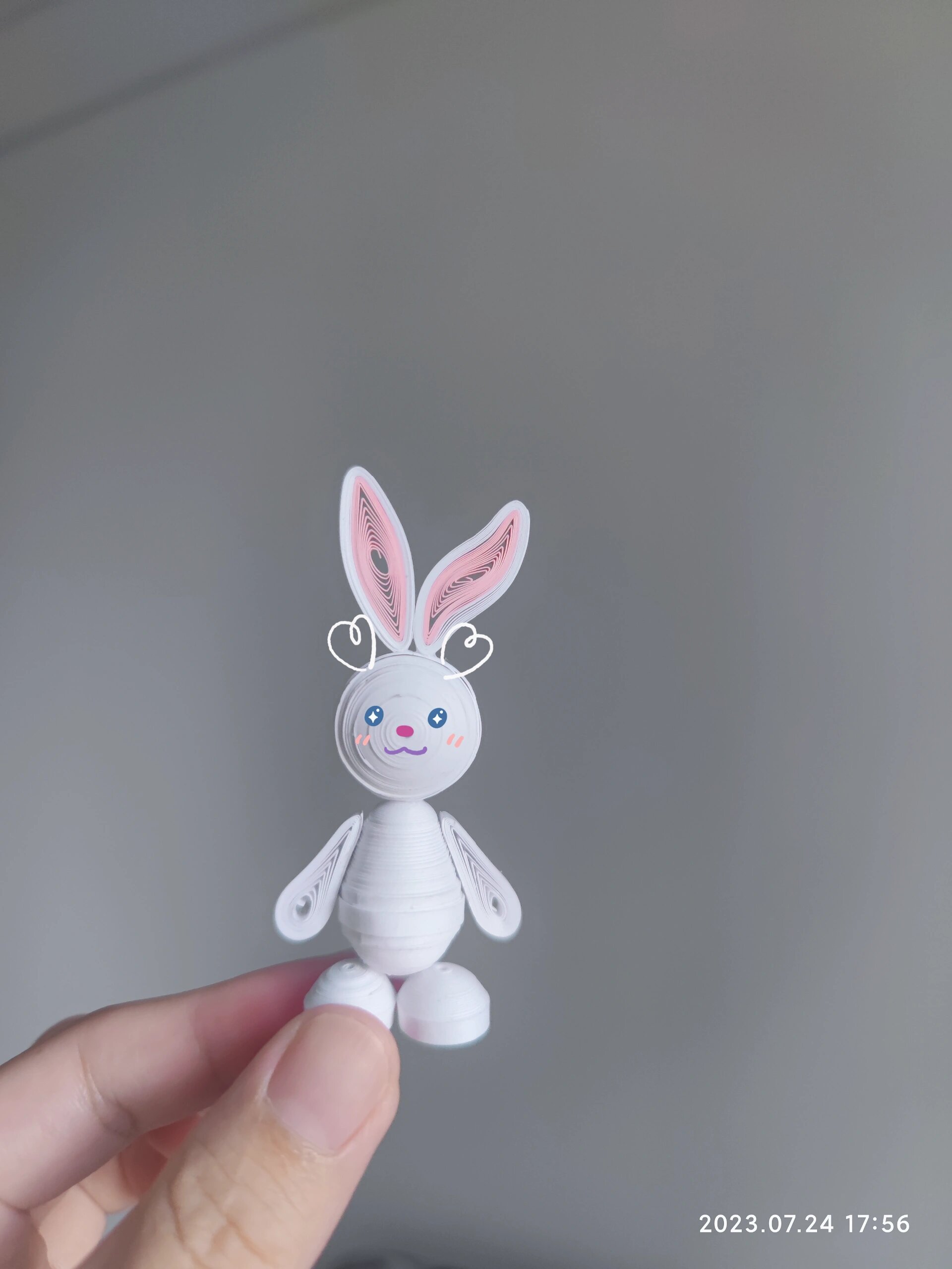 【衍纸手工】立体小白兔教程92