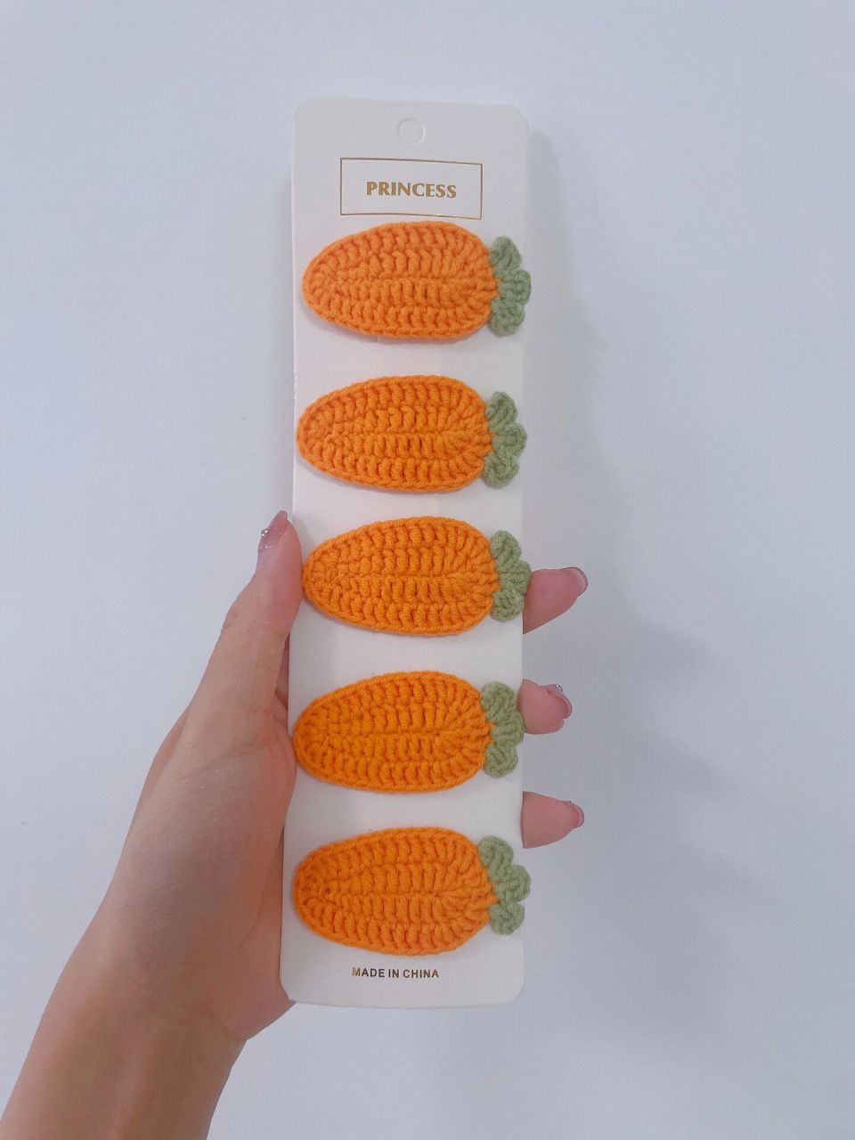 发夹2156609钩织胡萝卜发夹(附图解)