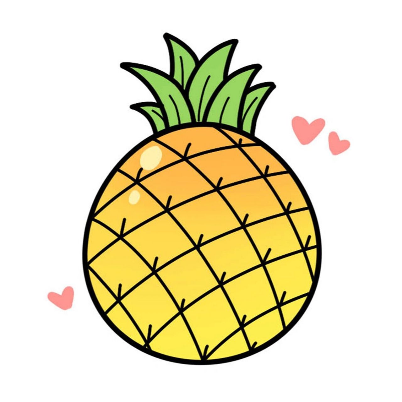 96绘画小课堂|小菠萝95简笔画分享 96绘画小课堂之小菠萝95简