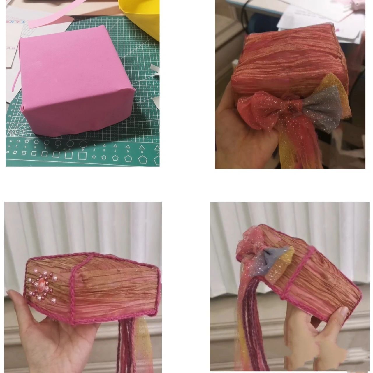 手工新疆维吾尔族小帽子 临时做一顶小帽子 材料用到 海绵纸 丝带