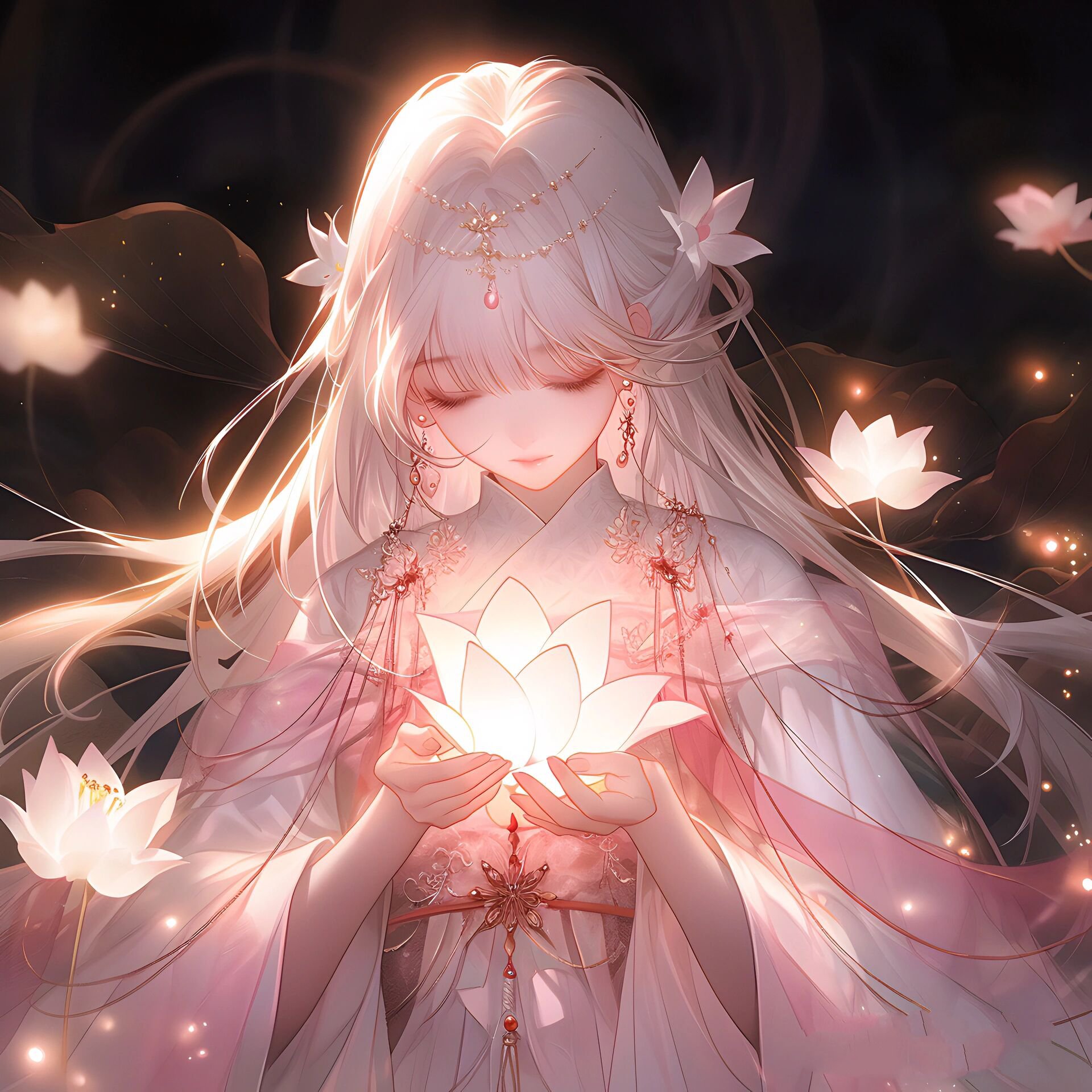 愿做一朵莲,无忧无虑渡红尘! ▏古风女生头像