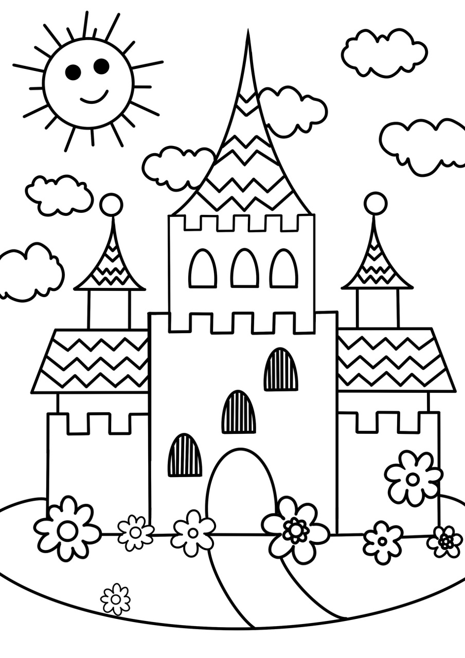 房子简笔画卡通城堡图片