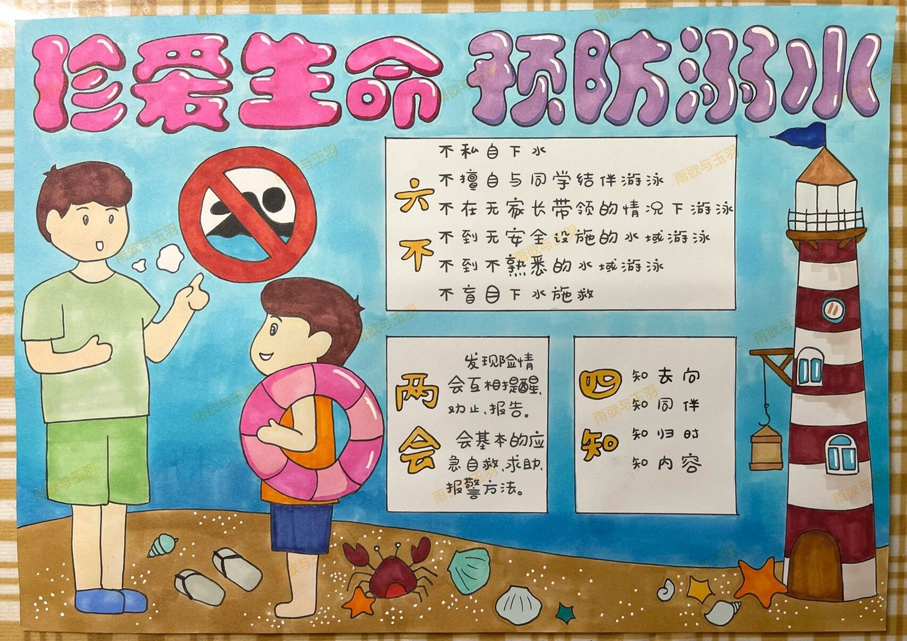 3156621566珍爱生命预防溺水手抄报 防溺水 珍爱生命 预防