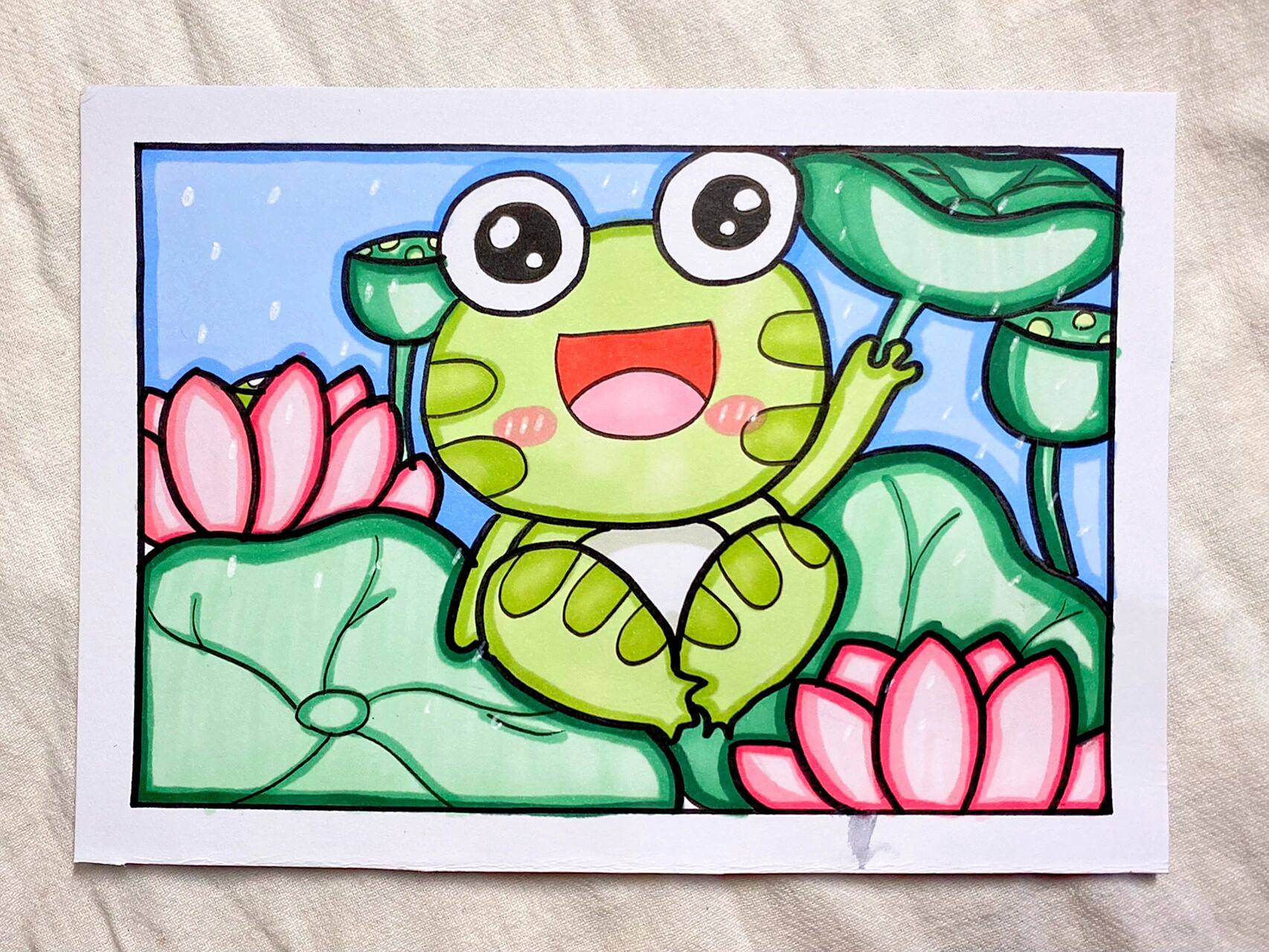 00 儿童画 | 《夏天》《青蛙》 91好久没更新啦!