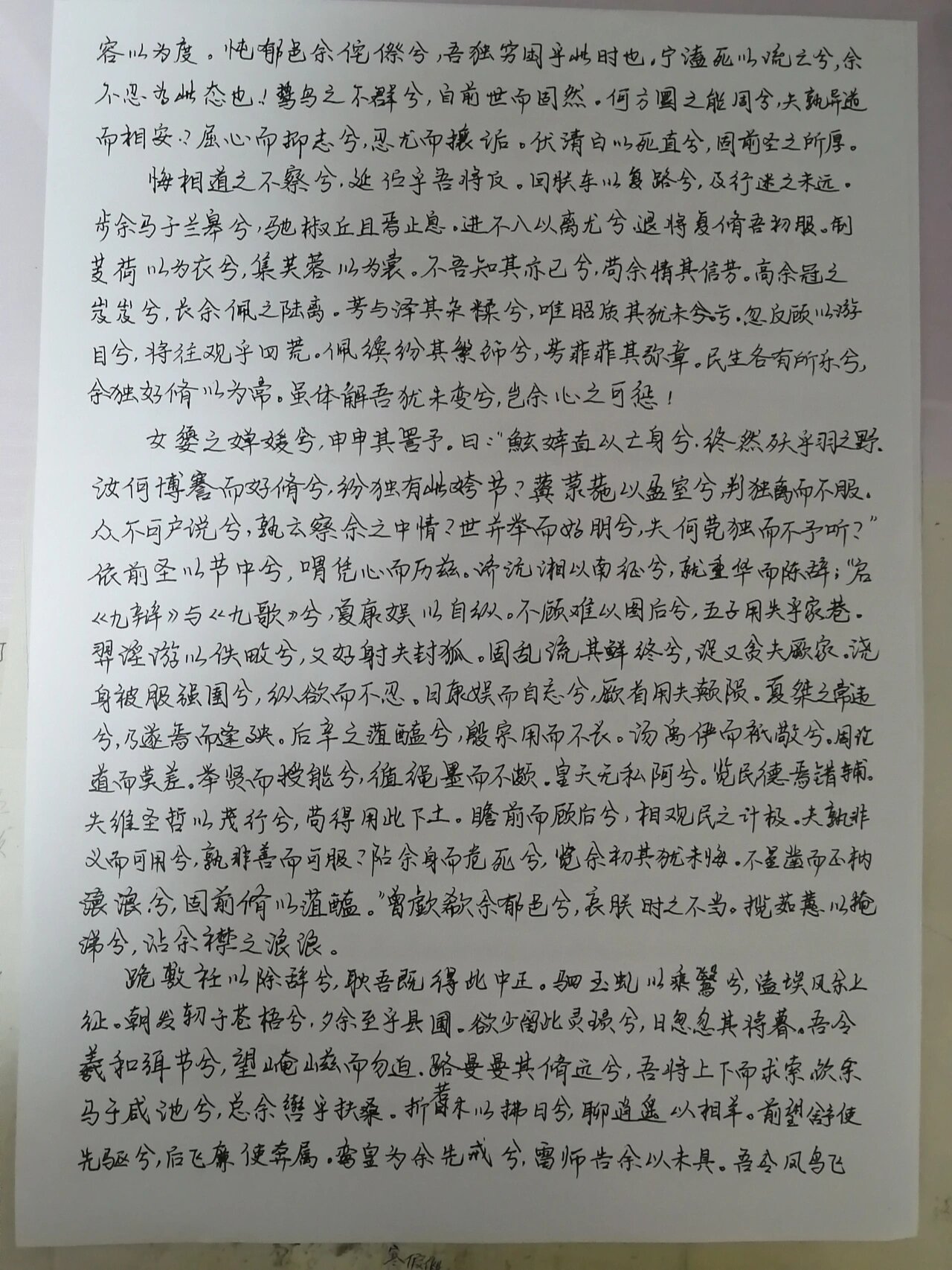 手写抄写#   离骚