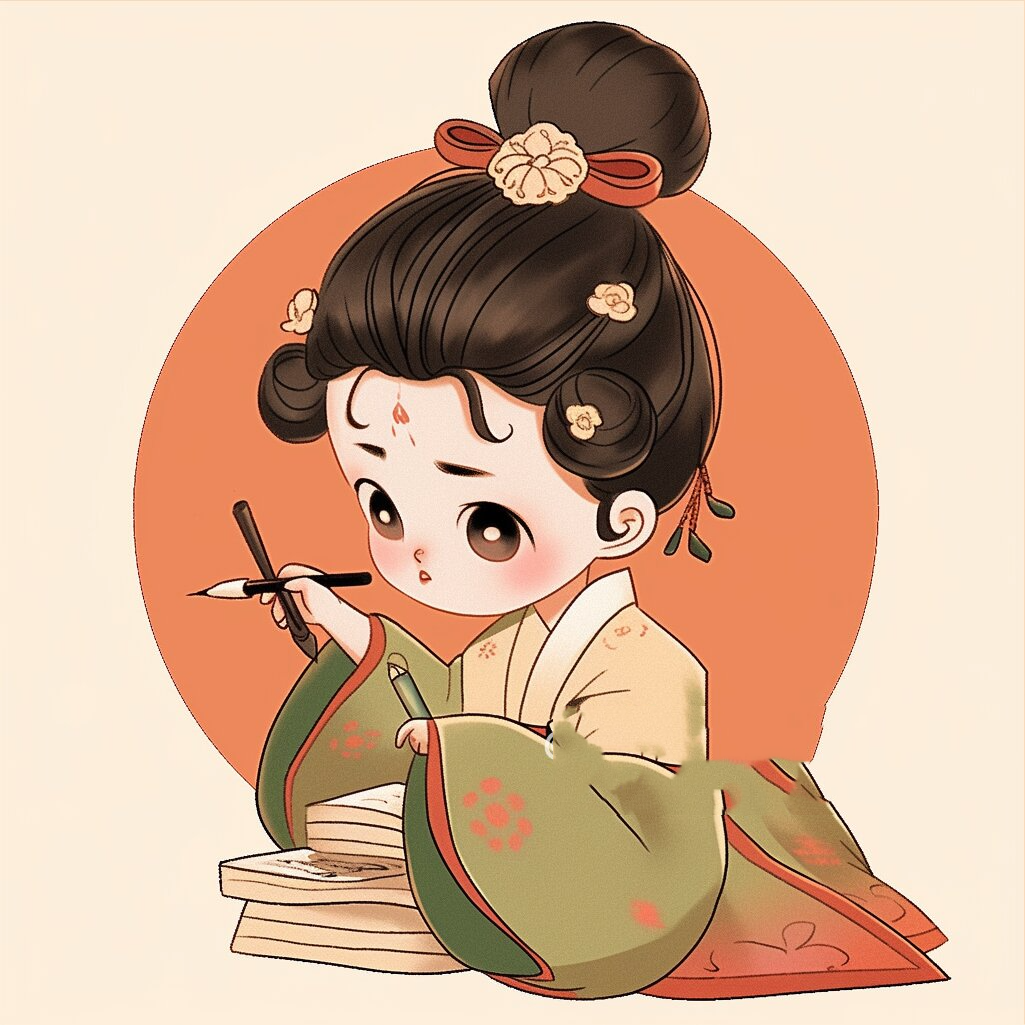 90q版唐朝插画|表情包安排7171