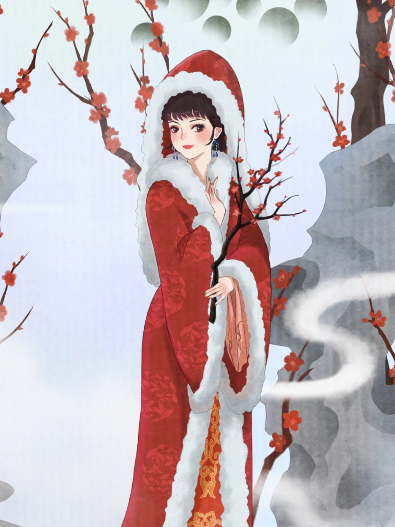 红楼美梦|薛宝琴踏雪寻梅