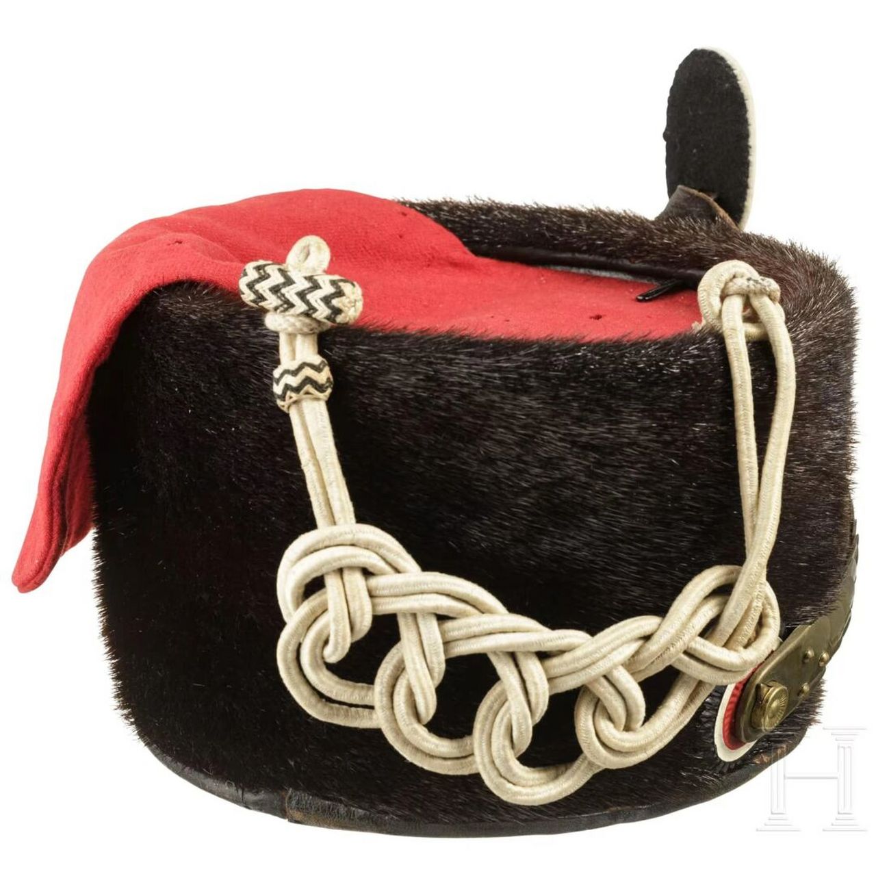 军事收藏:德国近卫骠骑兵团士兵帽 德意志帝国骠骑兵第一卫队团士兵帽