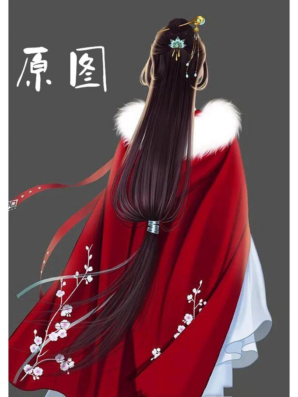 古风人物背影手绘临摹 朋友分享的图片,给我画懵逼了,实在不会画,将就