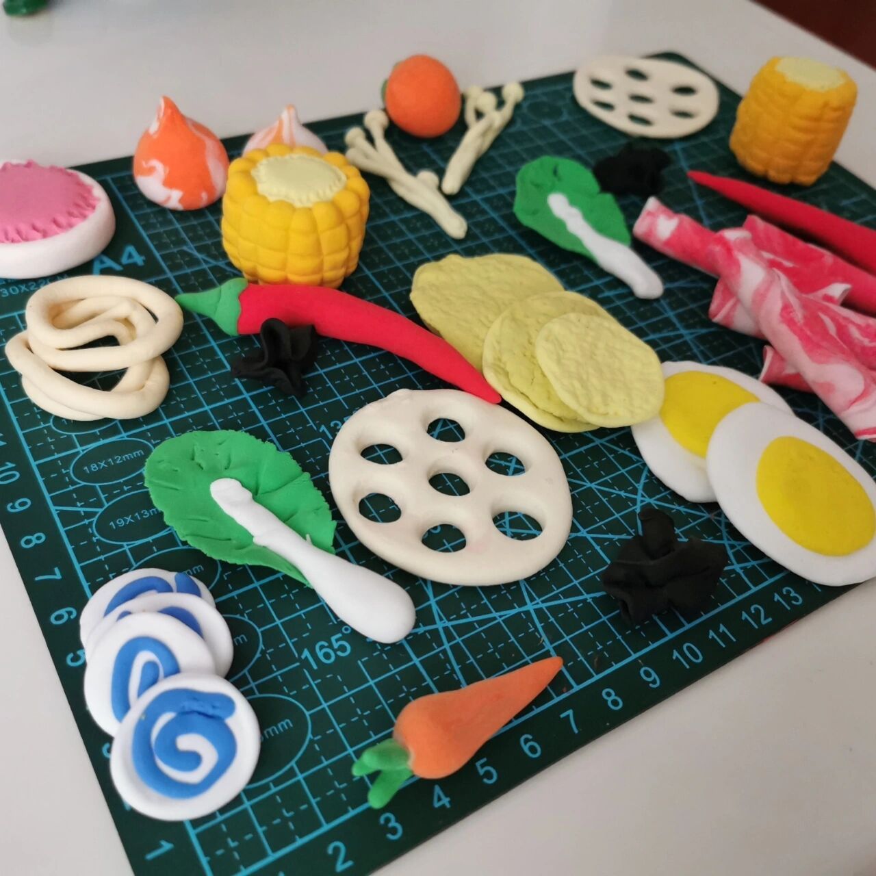 超轻黏土火锅食材(附教程) 历经7天 终于完工