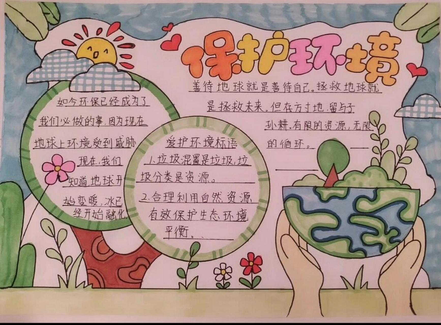 保护环境手抄报,拿走吱一声,要艾特哦!