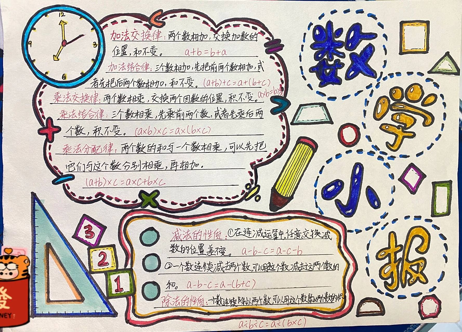 四年级下册数学小报(借鉴)