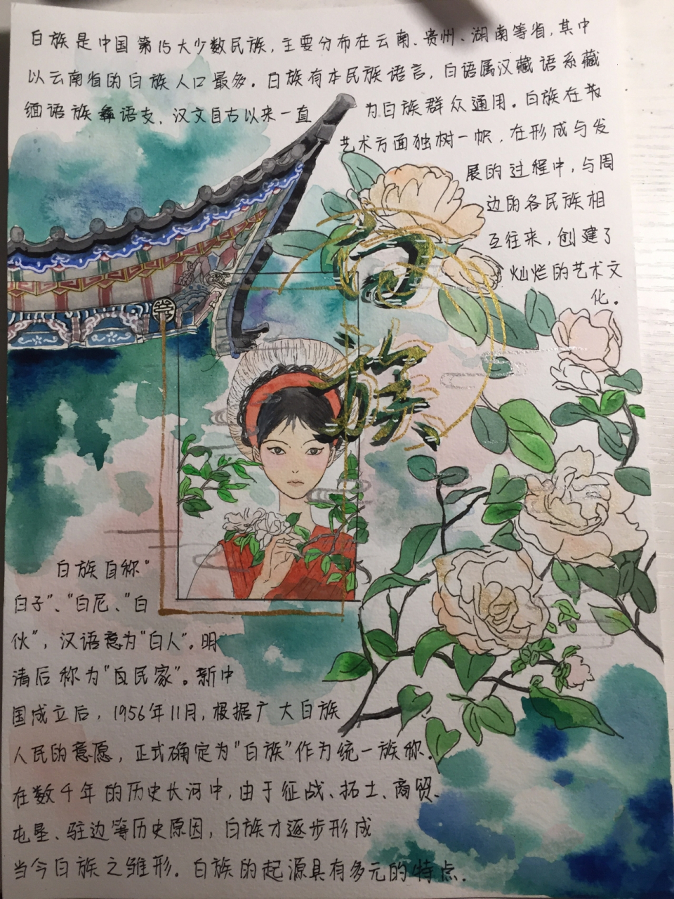 白族手抄报 人物参考:万花镜 标题参考: 希望大家喜欢