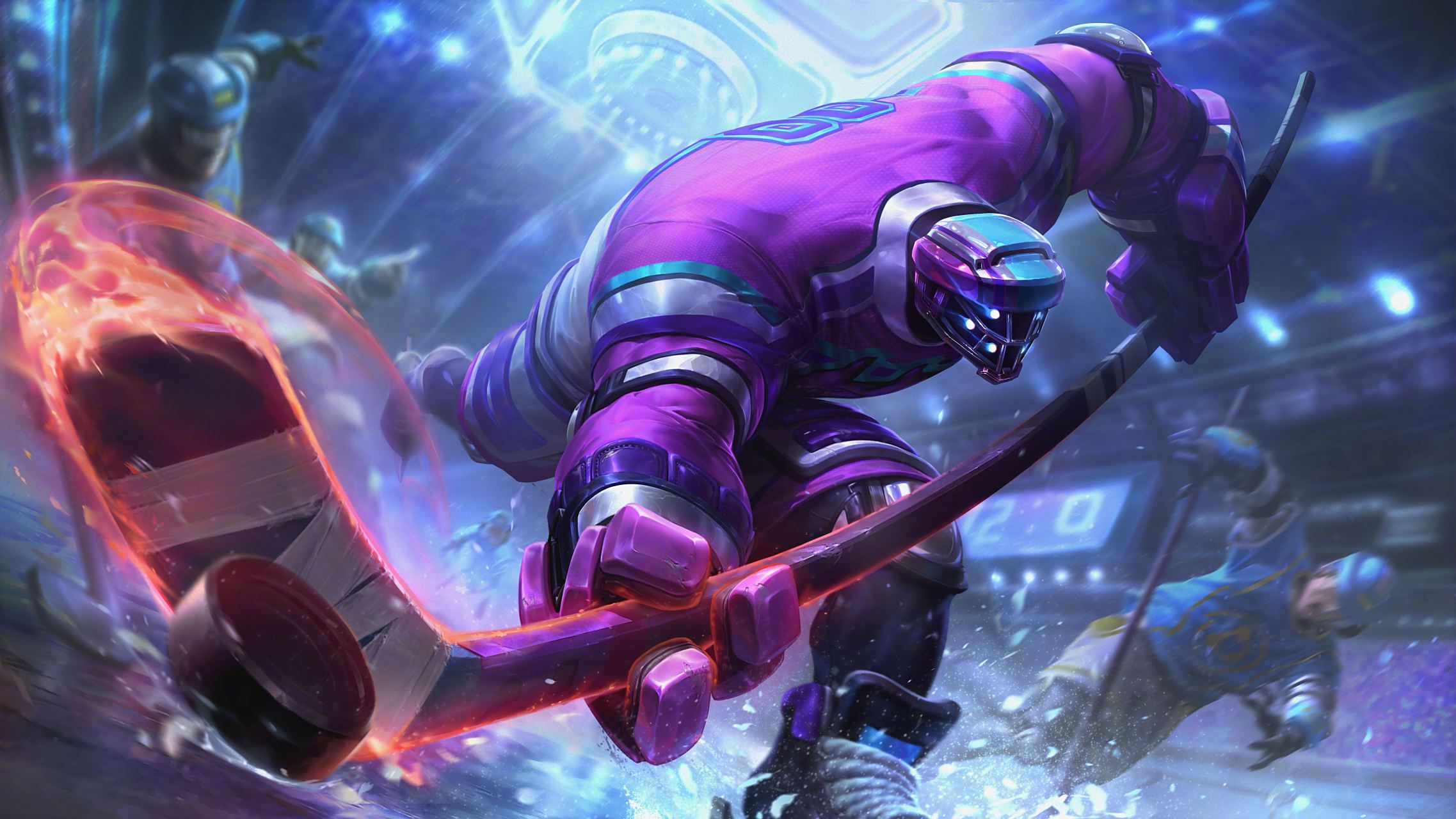 英雄联盟贾克斯更新#【贾克斯视觉更新后的高清原画】 原皮 冰球咽种