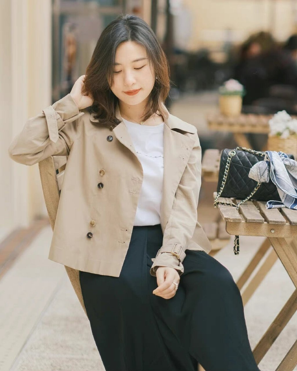 157日系穿搭|卡其色短风衣到底有多百搭.